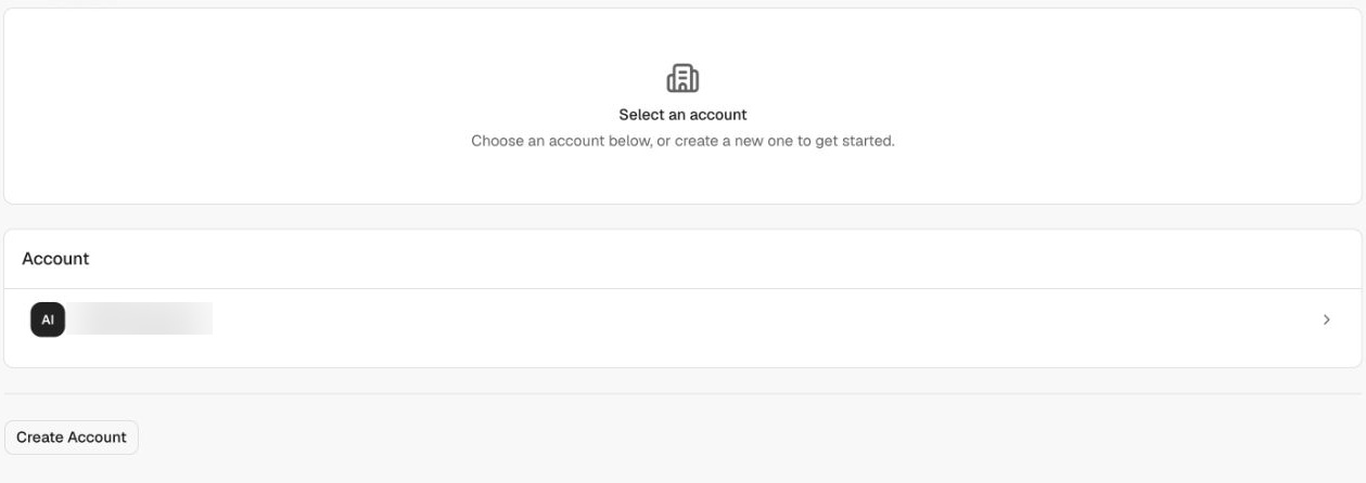 Account selector