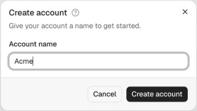 Create account